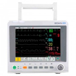 Monitor de Hospital con Parámetros ECG, Respiración, SPO2, NIBP, Temperatura, Pantalla Touch y Detección de Marcapasos - EDAN