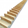 Escalera de Dedos de Madera con Acabado Natural de 36 Peldaños con una Separación de 3.2 cm Entre Peldaños - Mecano Rehab