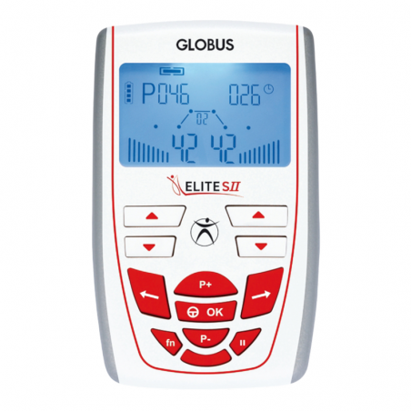 Electroestimulador Globus Elite S2 de 2 Canales Independientes para 4 Electrodos con 100 Programas Preestablecidos - Globus