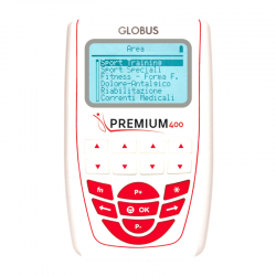 Electroestimulador Globus Premium 400 Portátil de 4 Canales para 8 Electrodos y 258 Programas Preestablecidos - Globus Electroestimulador Globus Premium 400 Portátil de 4 Canales para 8 Electrodos y 258 Programas Preestablecidos - Globus