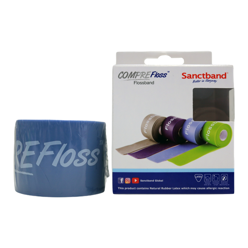 Comprefloss FlossBand - Level 2 Medium Blue, 1m X 2m Muscle Compression Band For Recovery & Mobility - View #11