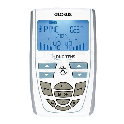 Globus Electroestimulador Dúo Tens con 20 Programas y 2 Canales Independientes para 4 Electrodos - Globus
