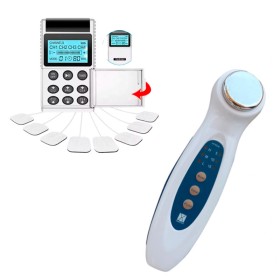 Paquete de Electroestimulador de 4 Canales + Ultrasonido Terapéutico Portátil Venta de Paquete promoción de Electroestimulador de 4 Canales y Ultrasonido Terapéutico Portátil en México