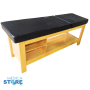 Cama de Fisioterapia de Madera con Respaldo Reclinable y 2 Entrepaños de 190 largo x 61 de ancho x 80 cm de alto - Mecano Rehab