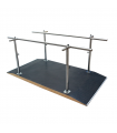 Barras Paralelas para Marcha con Plataforma de 2 Metros de Acero Inoxidable con Anchura y Altura Ajustable - Mecano Rehab