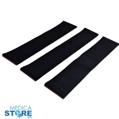 Kit de Ligas de Resistencia: Set de 3 Piezas Ligera, Media y Fuerte para Rehabilitación, Yoga, Gimnasio - Médica Store