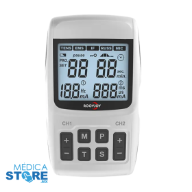 Electroestimulador de 2 canales 5 en 1 Con corrientes TENS, EMS, IF, RUSAS y Microcorrientes | Médica Store