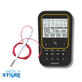 Combo Electroestimulador Portátil de 4 Canales Independientes de 50 Programas para TENS y EMS + Lápiz Punto Motor