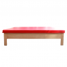 Cama Bobath de Madera y Colchón de Poliuretano de Alta Densidad de 2 m x 2 m x 41 cm - Mecano Rehab