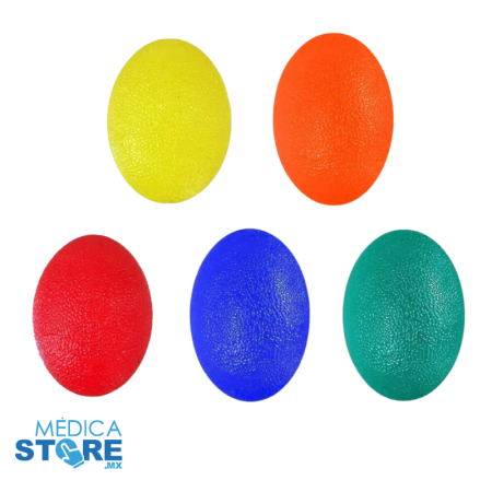 Set Ejercitador de Manos y Dedos de Goma en Resistencia Ligera, Media y Fuerte en Forma Oval