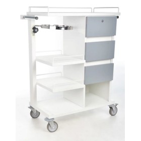 Carro Para Curaciones de Acero con 3 Cajones | Mobilimed Médica Store